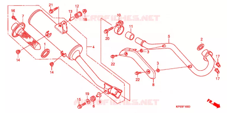 SILENCIEUX D'ECHAPPEMENT Honda MOTO 230 CRF 2012  CRF230FB