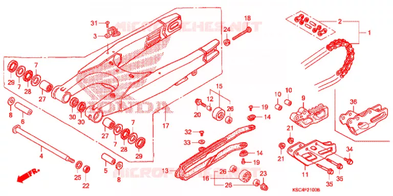 BRAS OSCILLANT Honda MOTO 250 CRF 2008  CRF250X8