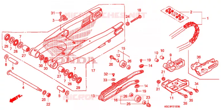 BRAS OSCILLANT Honda MOTO 250 CRF 2009  CRF250X9