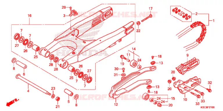 BRAS OSCILLANT Honda MOTO 250 CRF 2013  CRF250XD