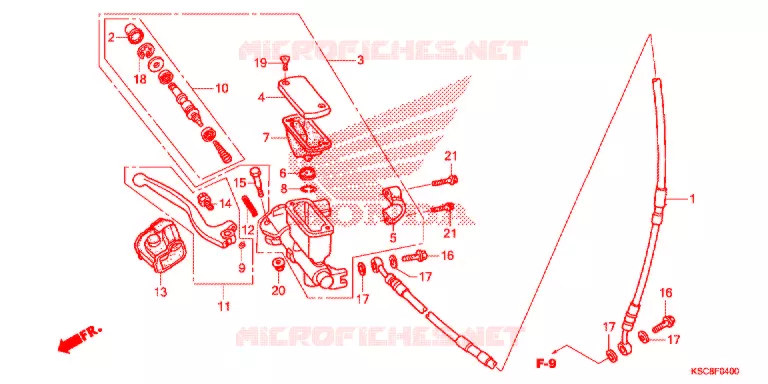 MAITRE CYLINDRE DE FREIN AVANT Honda MOTO 250 CRF 2015  CRF250XF
