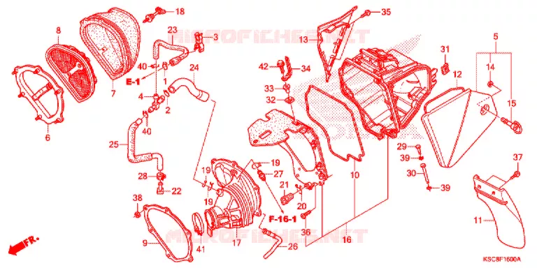 FILTRE A AIR Honda MOTO 250 CRF 2016  CRF250XG