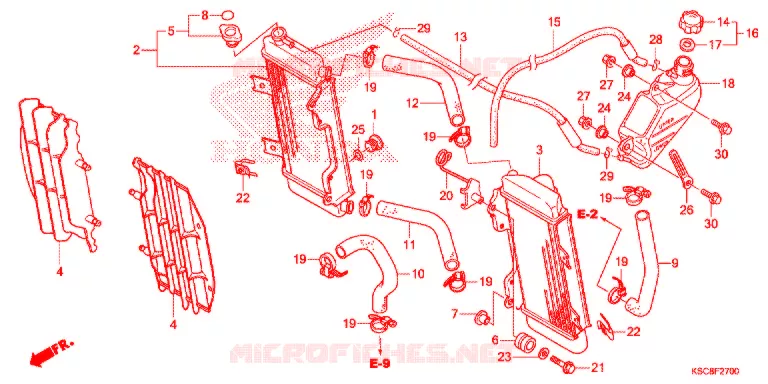 RADIATEUR Honda MOTO 250 CRF 2016  CRF250XG