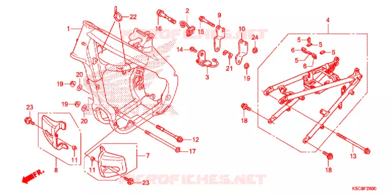CADRE Honda MOTO 250 CRF 2016  CRF250XG