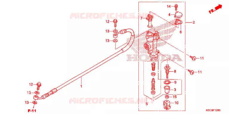 MAITRE-CYLINDRE DE FREIN ARRIERE Honda MOTO 250 CRF 2016  CRF250XG