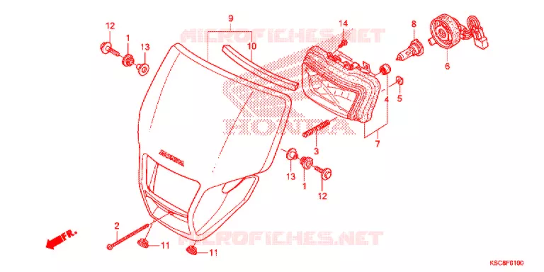 PHARE Honda MOTO 250 CRF 2018  CRF250XH