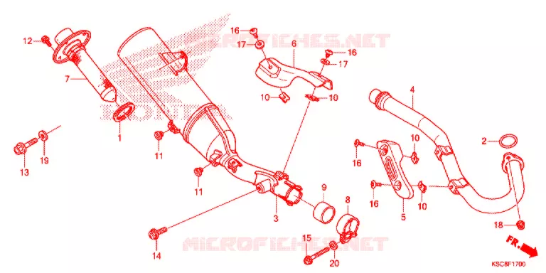 SILENCIEUX D'ECHAPPEMENT Honda MOTO 250 CRF 2019  CRF250XH