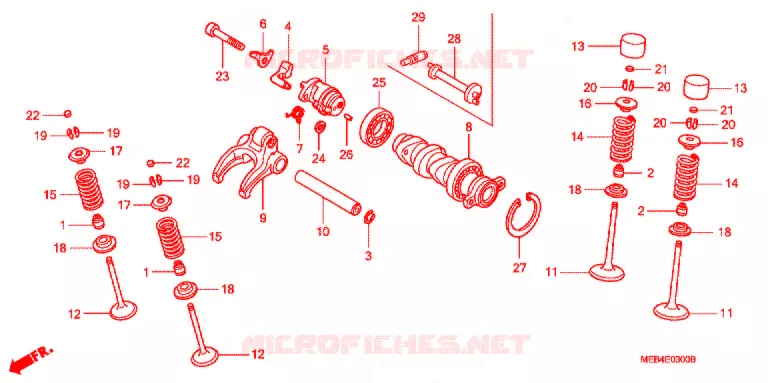 ARBRE A CAMES - SOUPAPE Honda MOTO 450 CRF 2006  CRF450R6