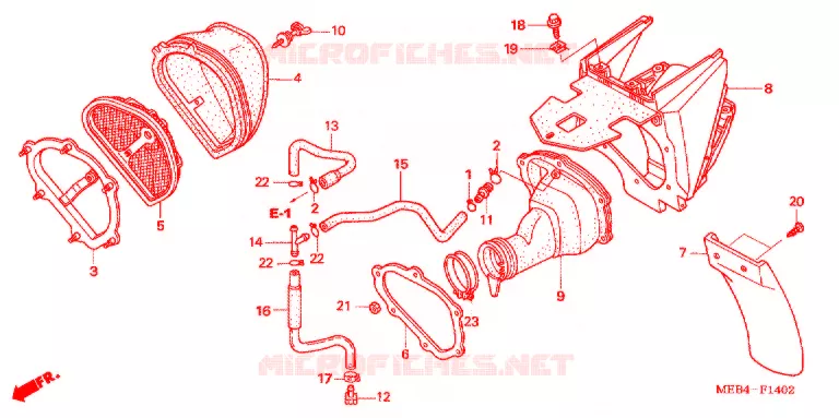 FILTRE A AIR  Honda MOTO 450 CRF 2007  CRF450R7