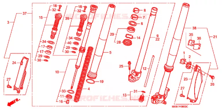 FOURCHE Honda MOTO 450 CRF 2007  CRF450R7
