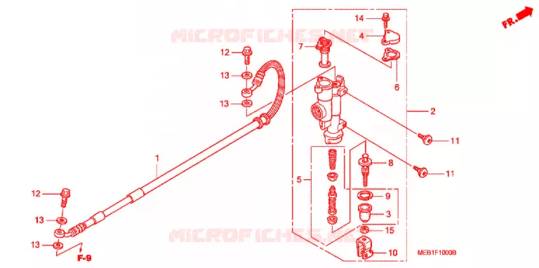 MAITRE-CYLINDRE DE FREIN ARRIERE Honda MOTO 450 CRF 2007  CRF450R7