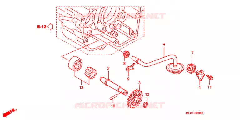 POMPE A HUILE Honda MOTO 450 CRF 2007  CRF450R7