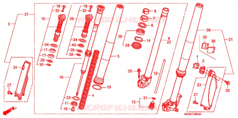 FOURCHE Honda MOTO 450 CRF 2008  CRF450R8