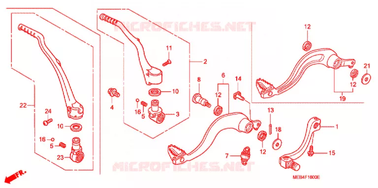 PEDALE - KICK Honda MOTO 450 CRF 2008  CRF450R8