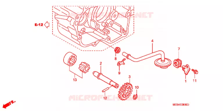 POMPE A HUILE Honda MOTO 450 CRF 2008  CRF450R8
