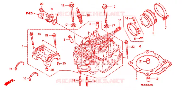 CULASSE Honda MOTO 450 CRF 2009  CRF450R9