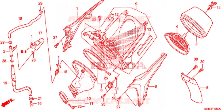 FILTRE A AIR Honda MOTO 450 CRF 2011  CRF450RB