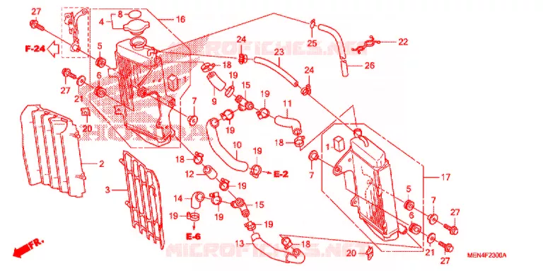 RADIATEUR Honda MOTO 450 CRF 2012  CRF450RC