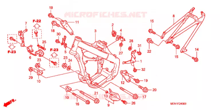 CADRE Honda MOTO 450 CRF 2012  CRF450RC