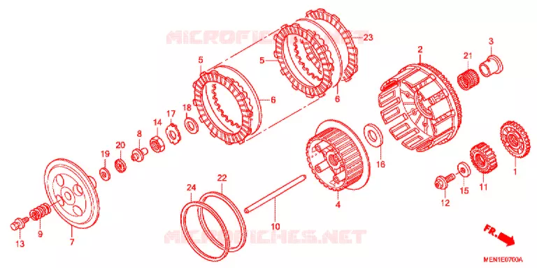 EMBRAYAGE Honda MOTO 450 CRF 2012  CRF450RC