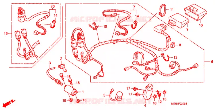 FAISCEAU DES FILS Honda MOTO 450 CRF 2012  CRF450RC