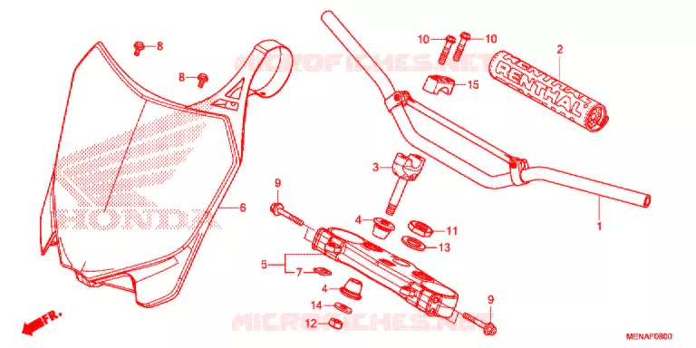 GUIDON - TE DE FOURCHE Honda MOTO 450 CRF 2013  CRF450RD