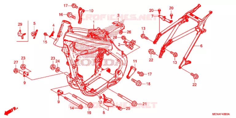 CADRE Honda MOTO 450 CRF 2014  CRF450RE