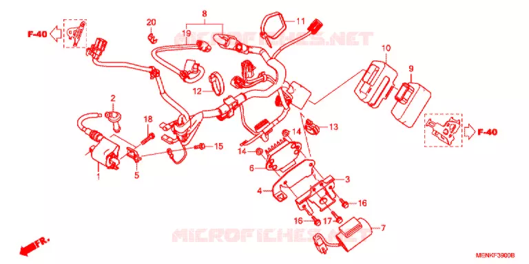FAISCEAU DES FILS Honda MOTO 450 CRF 2014  CRF450RE