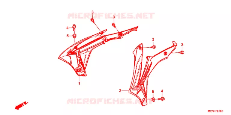 OUIES DE RADIATEUR Honda MOTO 450 CRF 2014  CRF450RE