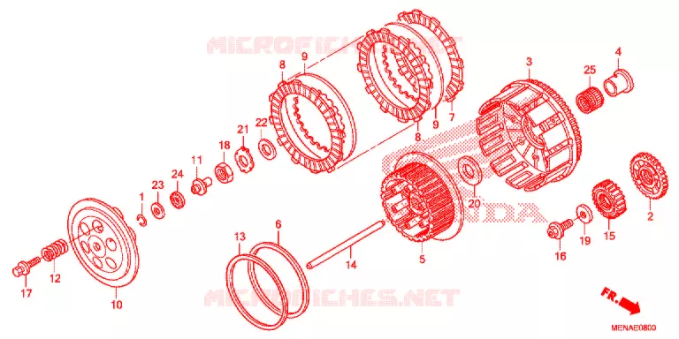EMBRAYAGE Honda MOTO 450 CRF 2015  CRF450RF