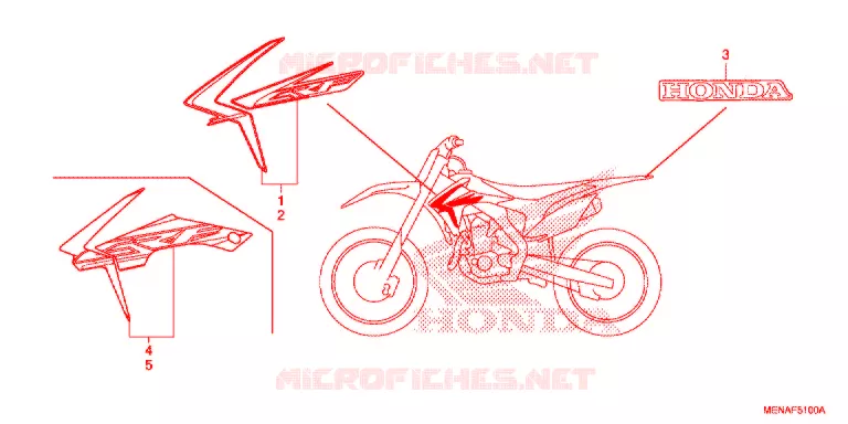 AUTOCOLLANTS Honda MOTO 450 CRF 2015  CRF450RF