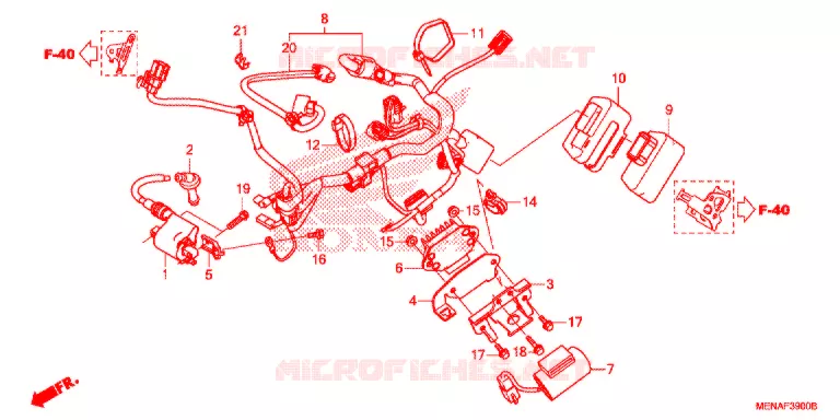 FAISCEAU DES FILS Honda MOTO 450 CRF 2015  CRF450RF