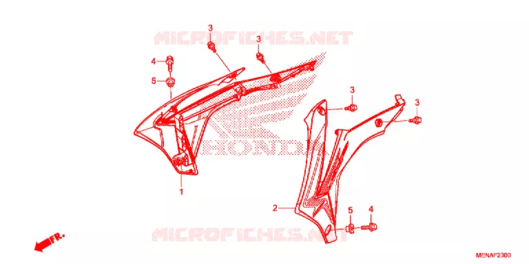 OUIES DE RADIATEUR Honda MOTO 450 CRF 2015  CRF450RF