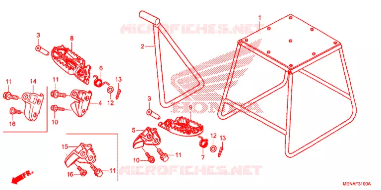 REPOSE PIED - BEQUILLE Honda MOTO 450 CRF 2015  CRF450RF