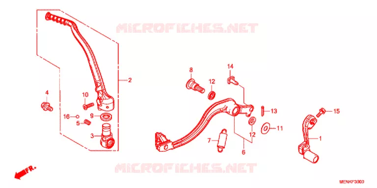 PEDALE - KICK Honda MOTO 450 CRF 2015  CRF450RF