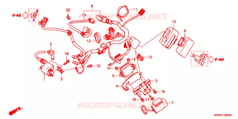 FAISCEAU DES FILS Honda MOTO 450 CRF 2016  CRF450RG