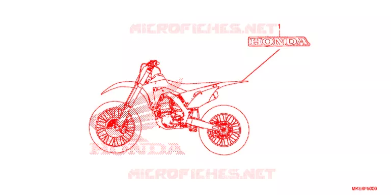 AUTOCOLLANTS Honda MOTO 450 CRF 2017  CRF450RH