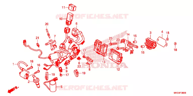 FAISCEAU DES FILS Honda MOTO 450 CRF 2017  CRF450RH