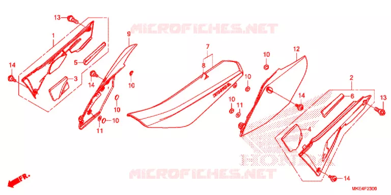 SELLE - CARENAGE Honda MOTO 450 CRF 2017  CRF450RH