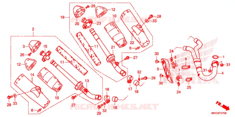 SILENCIEUX D'ECHAPPEMENT Honda MOTO 450 CRF 2017  CRF450RH