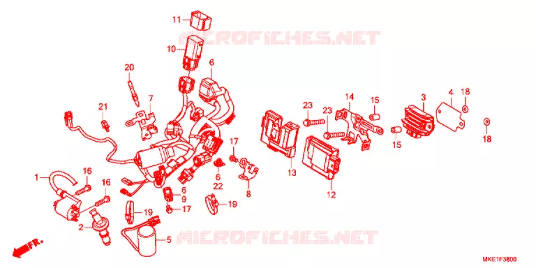 FAISCEAU DES FILS Honda MOTO 450 CRF 2017  CRF450RH