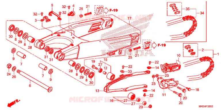 BRAS OSCILLANT Honda MOTO 450 CRF 2017  CRF450RXH