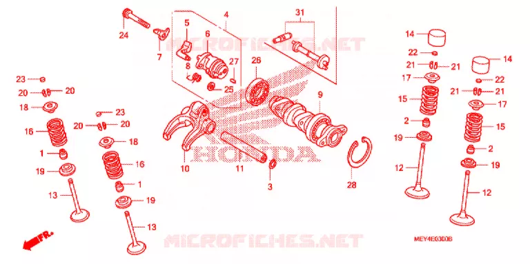 ARBRE A CAMES - SOUPAPE Honda MOTO 450 CRF 2008  CRF450X8