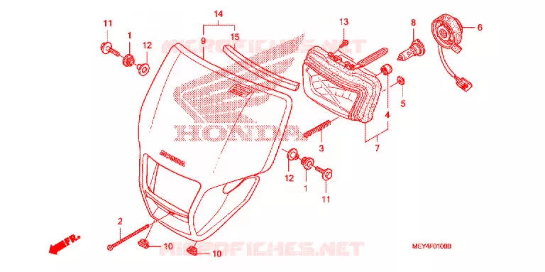 PHARE Honda MOTO 450 CRF 2008  CRF450X8