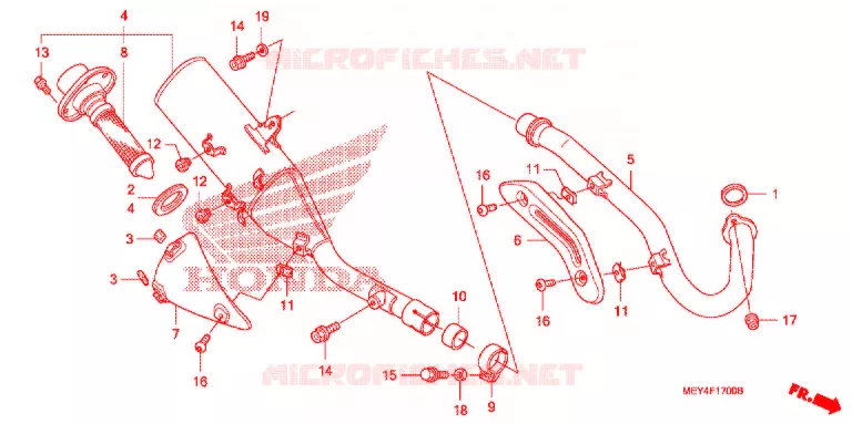 SILENCIEUX D'ECHAPPEMENT Honda MOTO 450 CRF 2008  CRF450X8