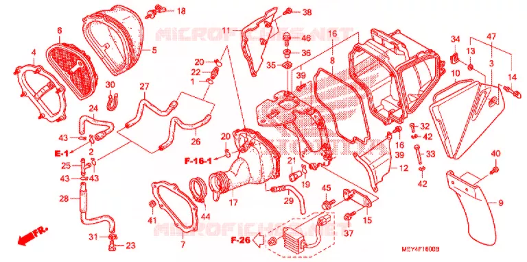 FILTRE A AIR Honda MOTO 450 CRF 2009  CRF450X9