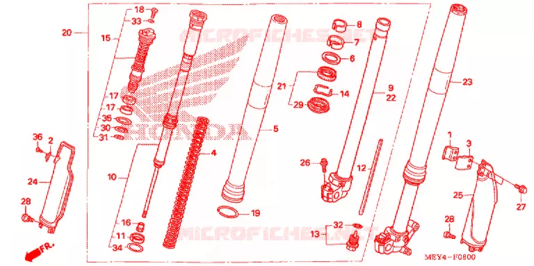 FOURCHE Honda MOTO 450 CRF 2009  CRF450X9