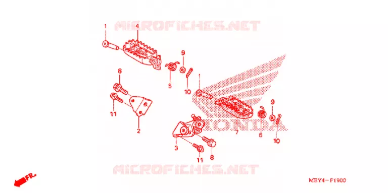 REPOSE PIED Honda MOTO 450 CRF 2010  CRF450X9