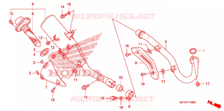 SILENCIEUX D'ECHAPPEMENT Honda MOTO 450 CRF 2010  CRF450X9