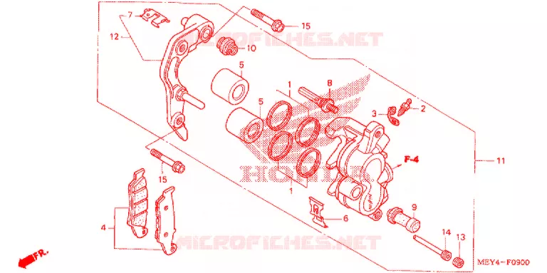 ETRIER DE FREIN AVANT Honda MOTO 450 CRF 2009  CRF450X9